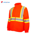 Custom fleece OEM Design Safety Fitness hi vis safety hoodie unisex safety soft shell jacket